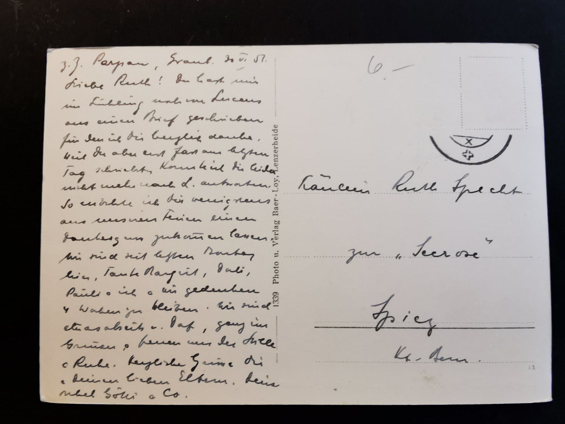 Cartoline postali: Parpan  Ansichtskarte  Graubünden    1951 – Usato da Rheineck venduto da kat_7gld 1