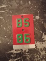 Velonummer BS Basel-Stadt 1986
