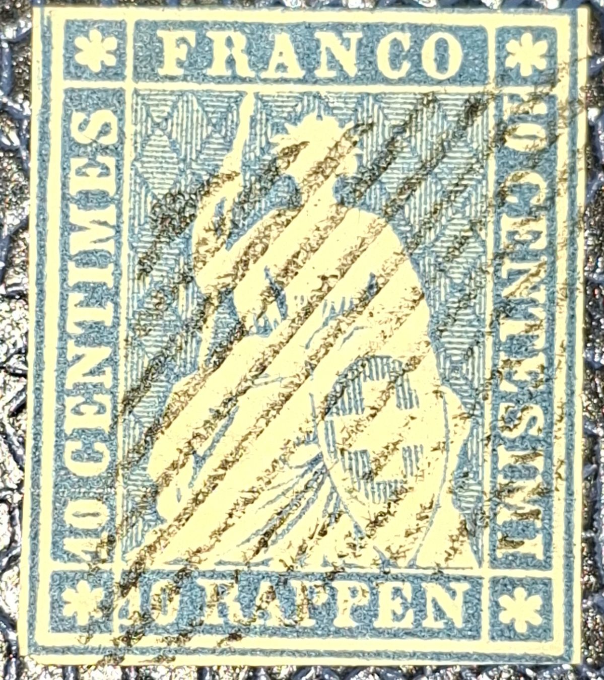Alle Briefmarken: Strubel 23A2.b mit Attest kat. 950.- – Gebraucht aus Balgach von SIMEON27