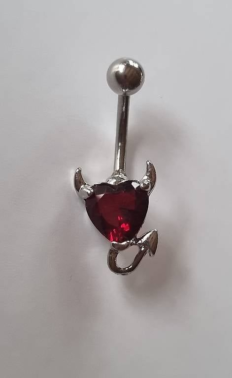 Gioielli per piercing: Bauchnabelpiercing teuflisches Herzchen – Nuovo e nell'imballaggio originale da Oekingen venduto da Darya