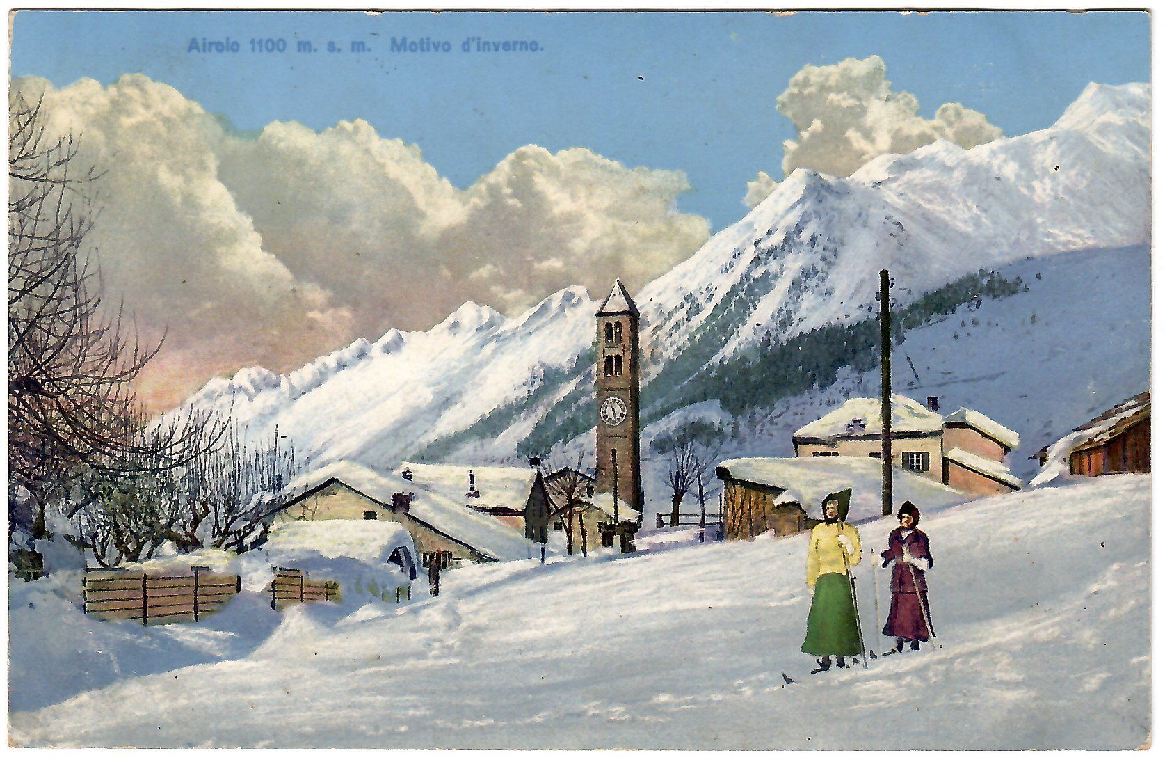 Cartoline postali: Ansichtskarte  Airolo   (Winterkarte) – Usato da Kerns venduto da etma3
