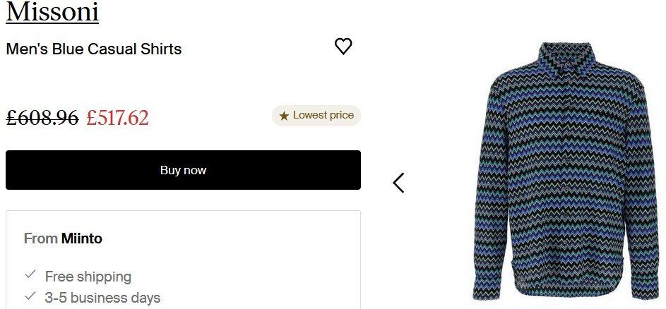 Missoni Camicie: Missoni Hemd / Chemise S – Usato da Collonges venduto da arashee 9