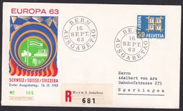 R-FDC 401 Europamarke ET Bern 16.9.1963 schön illustriert