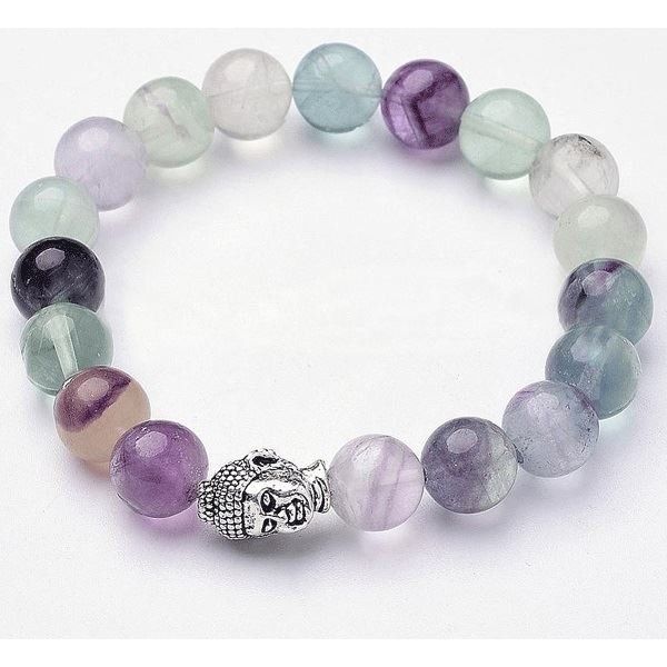 Bracciali & Braccialetti: Fluorit - Buddha-Armband – Nuovo e nell'imballaggio originale da Mauren venduto da Yeelen