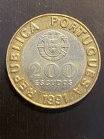 Portugal, 200 Escudos 1991 Bimétallique 