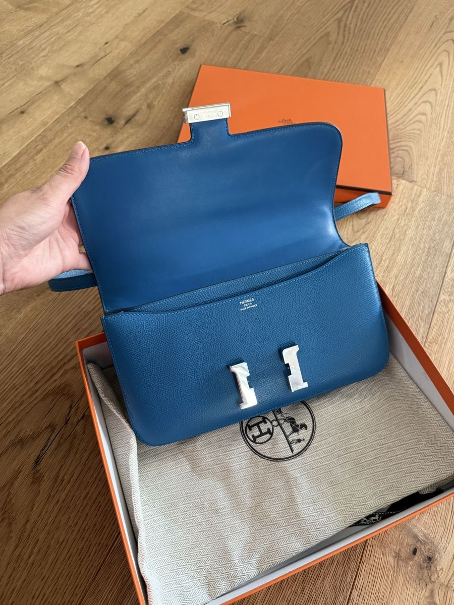 Hermès Borse da donna: 100% ORIGINAL HERMÈS CONSTANCE ELAN BLEU IZMIR EPSOM – Usato da Küssnacht am Rigi venduto da Grittibaenz 3