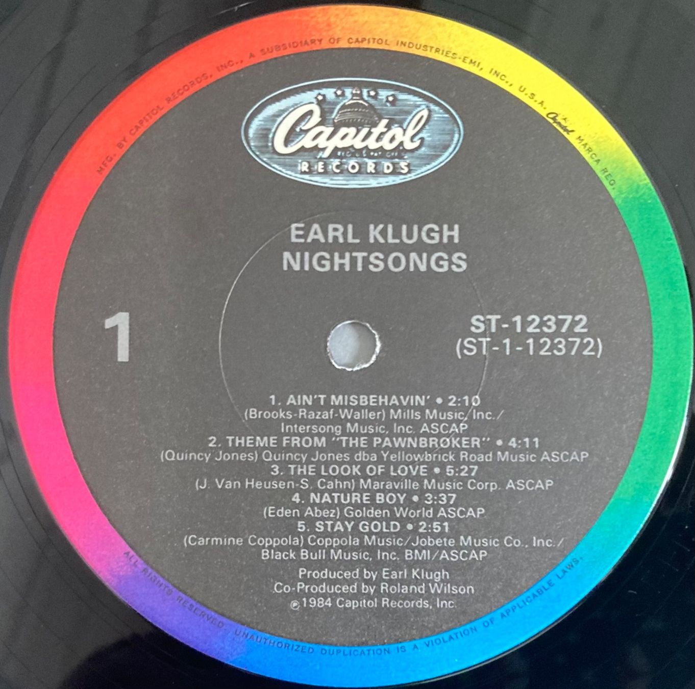 Dischi in vinile: EARL KLUGH - NIGHTSONGS – Usato da Poliez-Pittet venduto da Newtown-Records 2