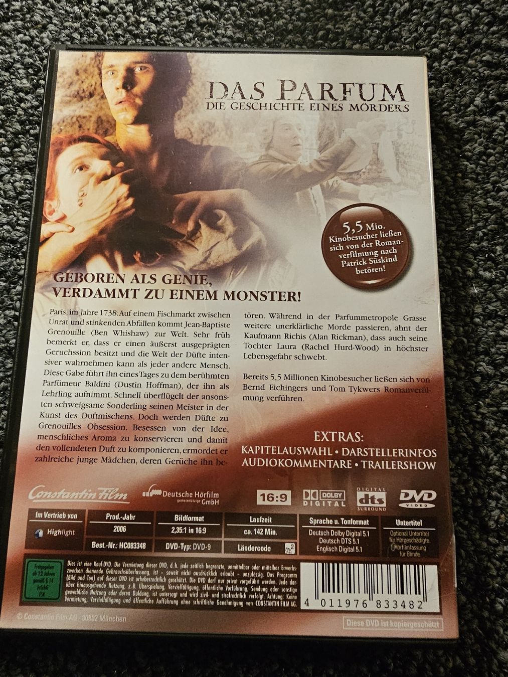 Tutti i DVDs: DVD Das Parfum (20132) – Usato da Ruswil venduto da jan_bxl5 1