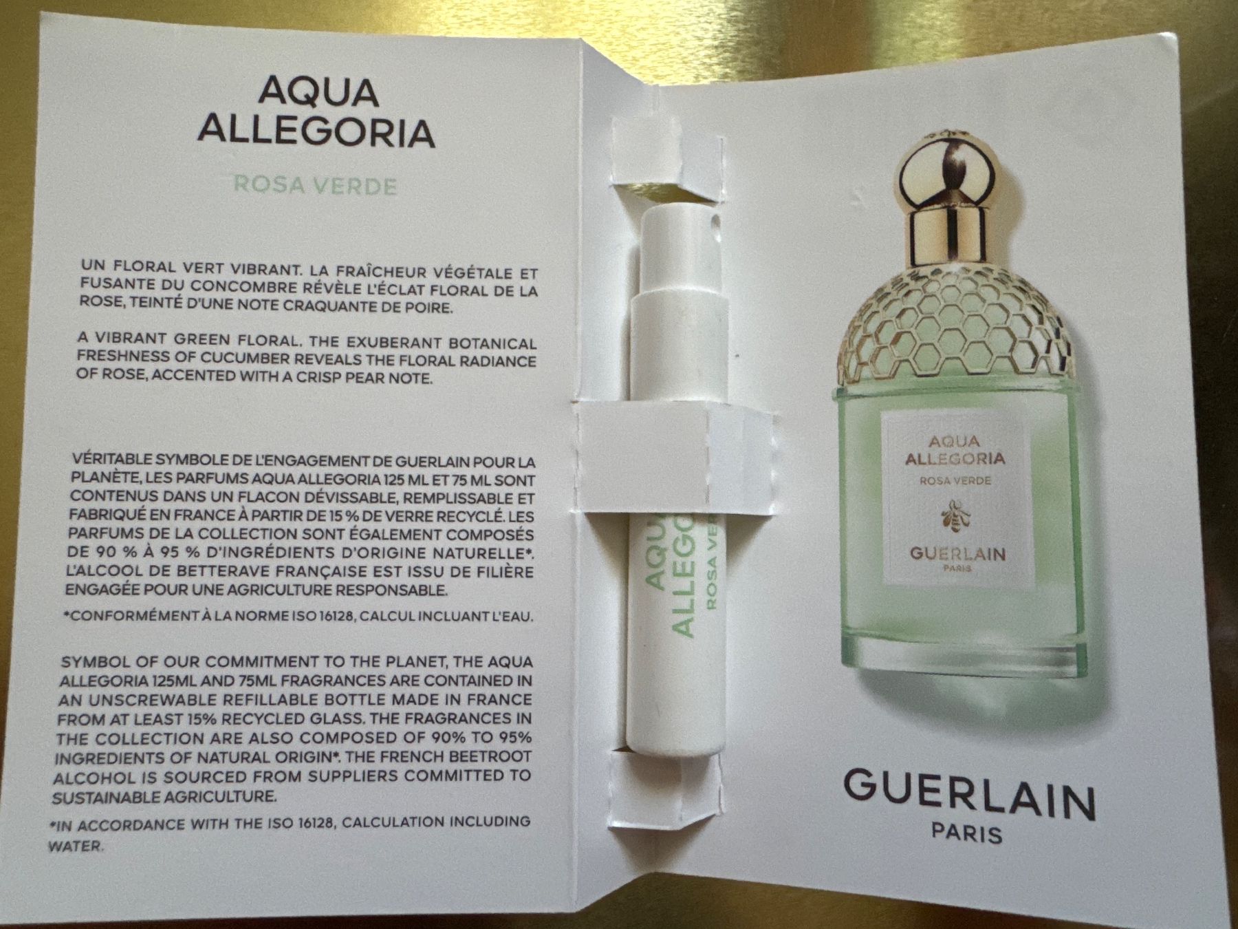 Guerlain Parfum & Eau de Toilette: Guerlain Rosa Verde Probe- 1 ml – Neu und originalverpackt aus Wangs von Haselika