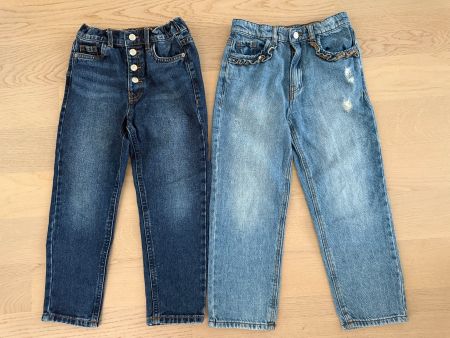 2x Marken-Jeans von Vertbaudet – Gr. 116 / 6 Jahre