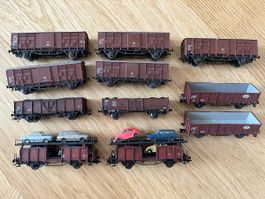 Konvolut diverse Güterwagen mit Mängel