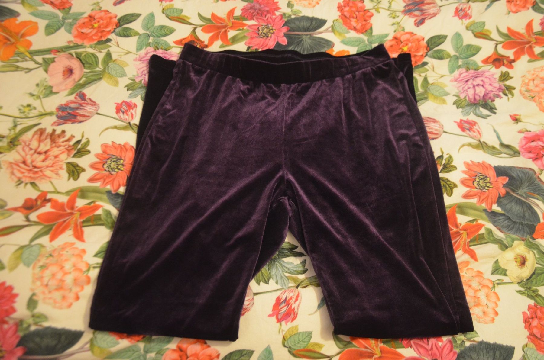 Pantaloni: TAILLE 46 - HOSE PLUSCH VIOLA – Usato da Chiasso venduto da Dolly015 1