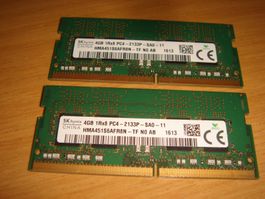 2 stück 4gb ddr4 2133 RAM für Laptop.