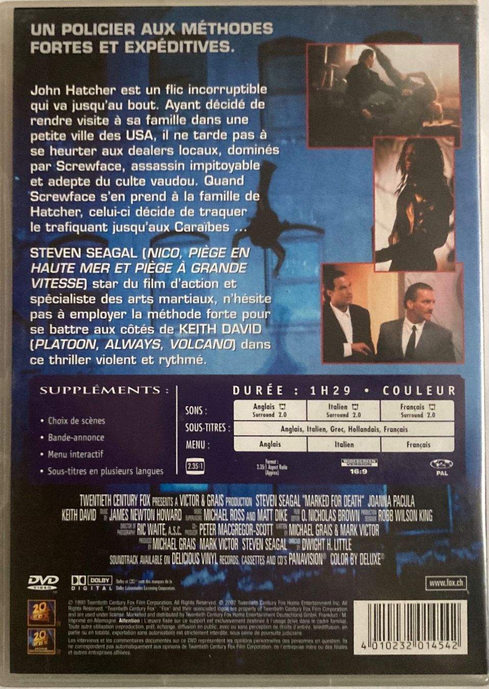 Tutti i DVDs: STEVEN SEAGAL - DÉSIGNÉ POUR MOURIR – Usato da Poliez-Pittet venduto da Newtown-Records 1