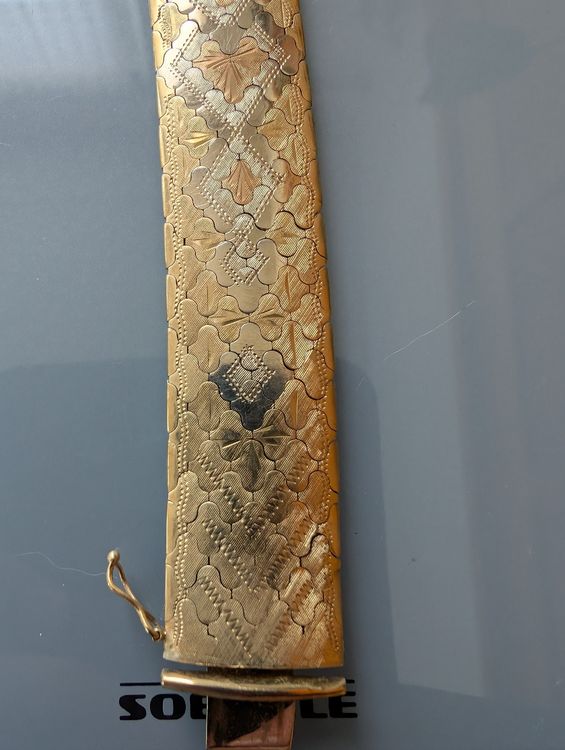 Goldarmband 750, 65 Gramm, Vintage Panzerarmband 2