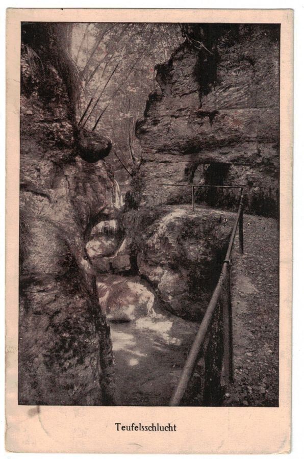 Cartoline postali: Teufelsschlucht, gelaufen 1925 – Usato da Frauenfeld venduto da POML