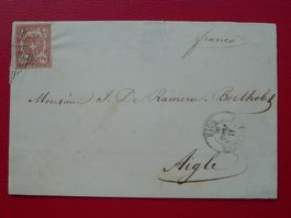 1854: Rayonbrief von LAUSANNE nach AIGLE, Nr.20 Type 9