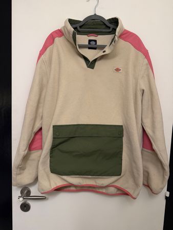 Dickies polaire color-block crème rose kaki – Taille L