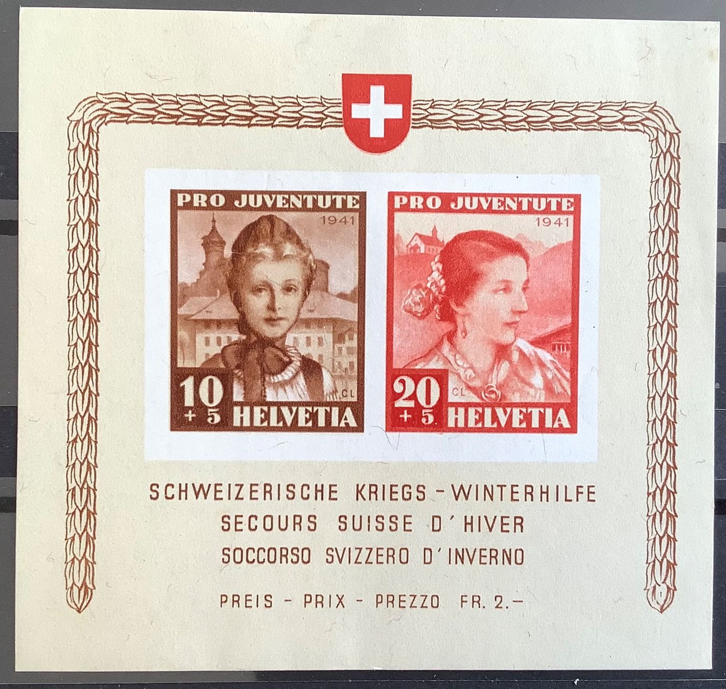 Tutti i francobolli: 1941 - Pro Juventute Block  - Postfrisch ** – Nuovo (secondo la descrizione) da Liestal venduto da Pep3
