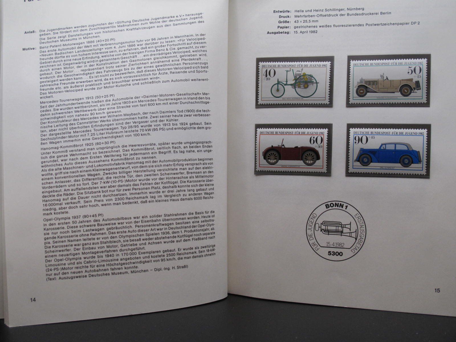 Album: BRD & Berlin 1982 Sonderpostwertzeichen buch ** – Usato da Wil SG venduto da fva01 1