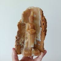 Stein Buddha Handgeschnitzt Hua Hin Thailand BuddhabergStein