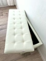Sitzbank Sitztruhe mit Stauraum - Farbe Ivory Kunstleder