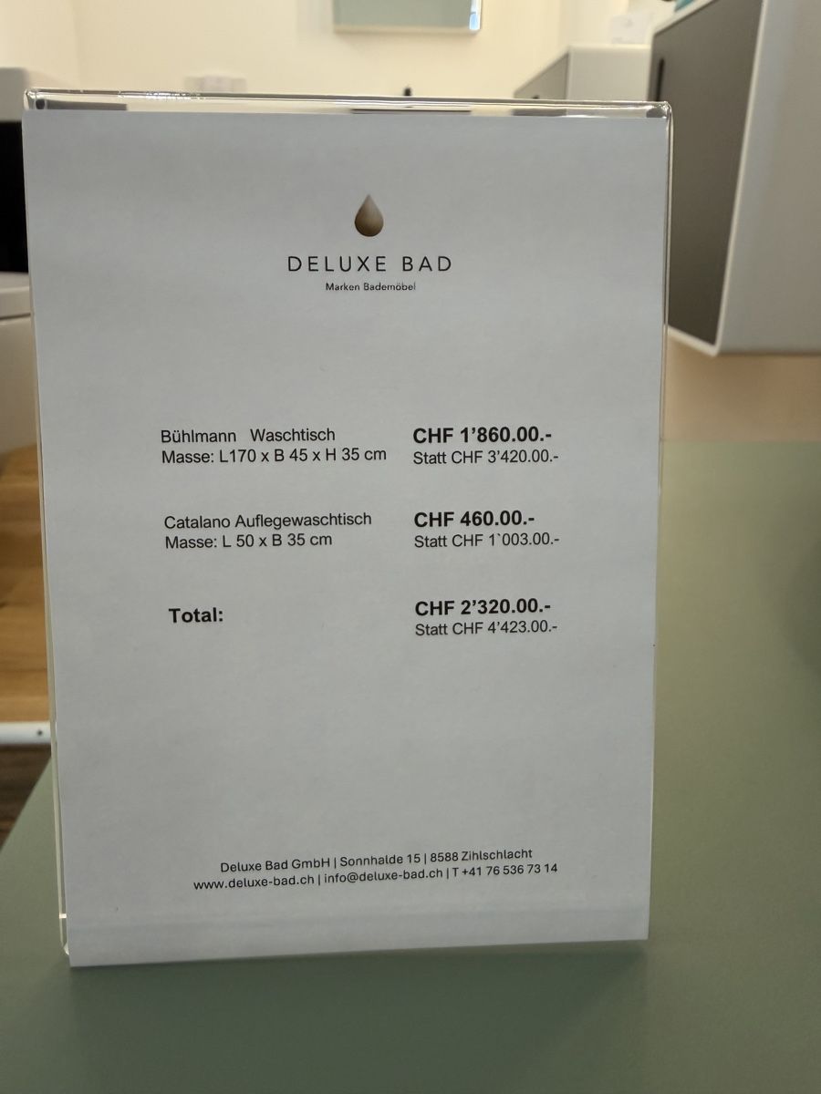 Installations & Meubles: Bühlmann Waschtischset – Neuf (Voir description) à Amriswil par deluxe_bad 1