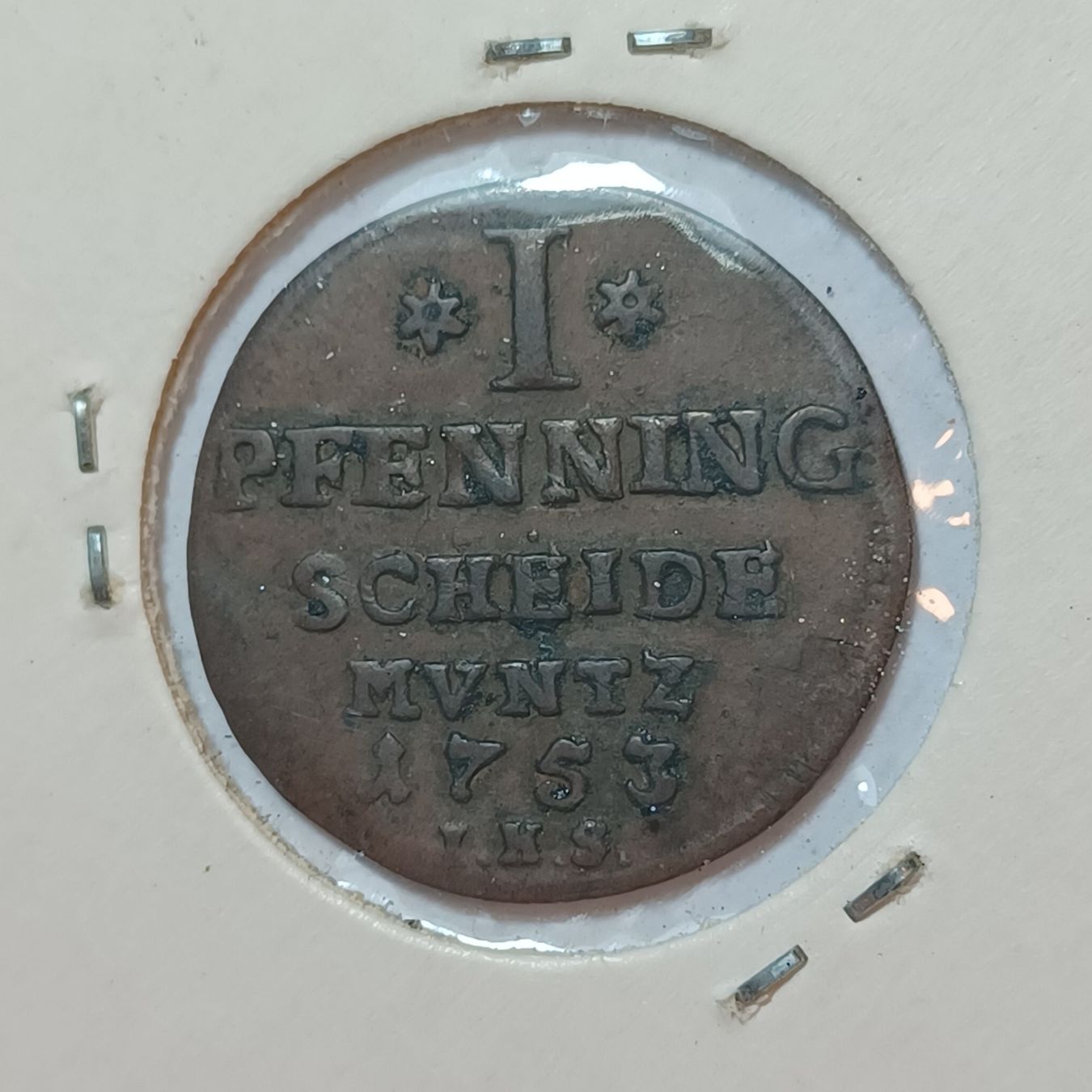 Tutti le monete: 1 Pfennig 1753 Anhalt-Bernburg – Usato da Pfäffikon ZH venduto da Welt_Muenzen 1