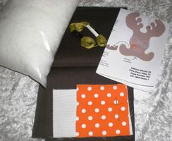 Bastelset Kuscheltier, Rentier  mit Bastelanleitung