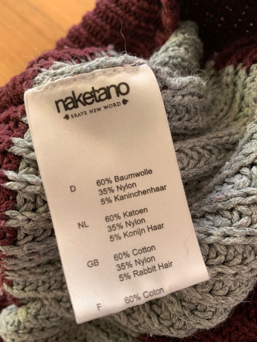 Naketano Maglioni & Felpe: NAKETANO lässiger langer Strickpullover Grösse S – Usato da Meiringen venduto da littlered-ridinghood 7