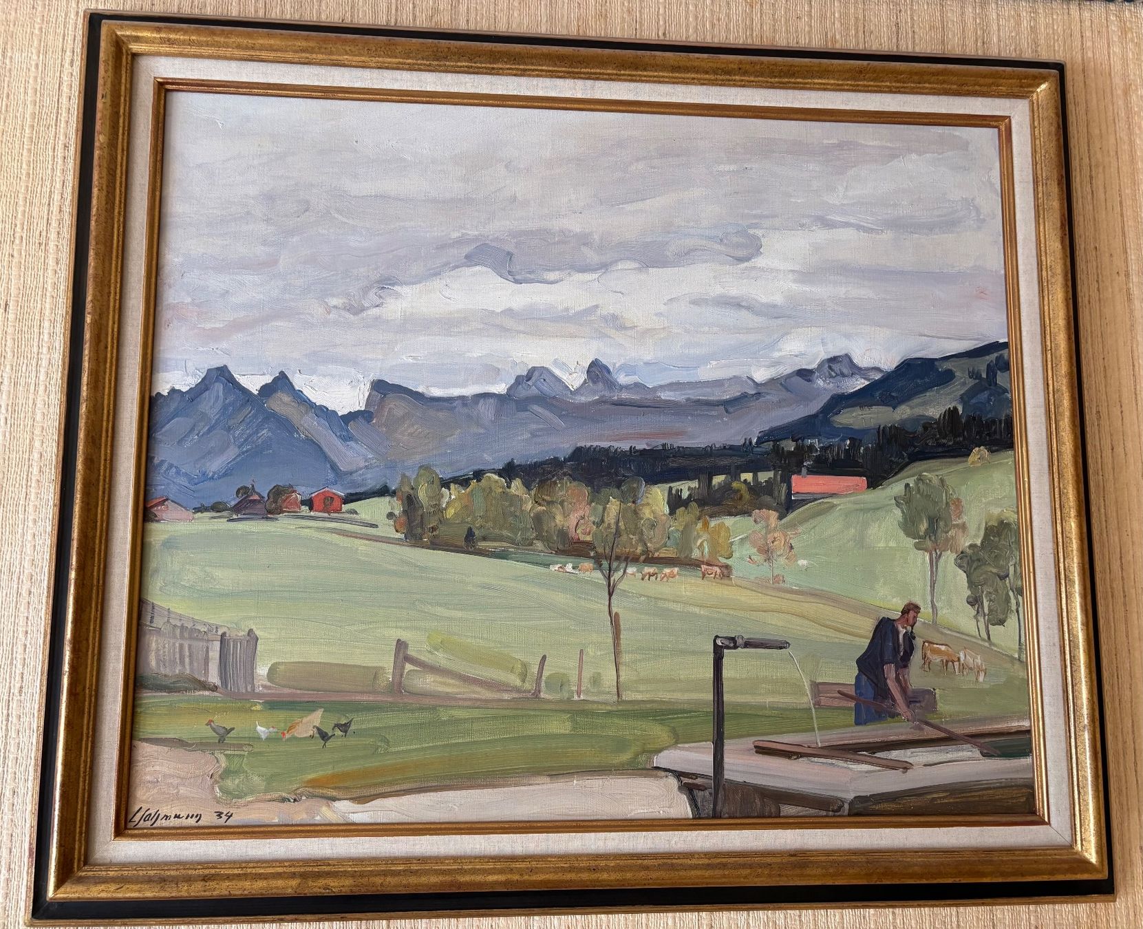 Gemälde: Tableau Louis Henri Salzmann 1934 – Gebraucht aus Chénens von elomedc