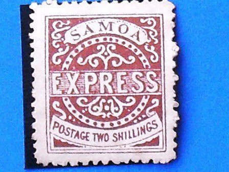 Tutti i francobolli: 1877 SAMOA - EXPRESS - TWO SHILLINGS - RAAR – Usato da zuerich venduto da Ocean99