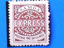 1877 SAMOA - EXPRESS - TWO SHILLINGS - RAAR