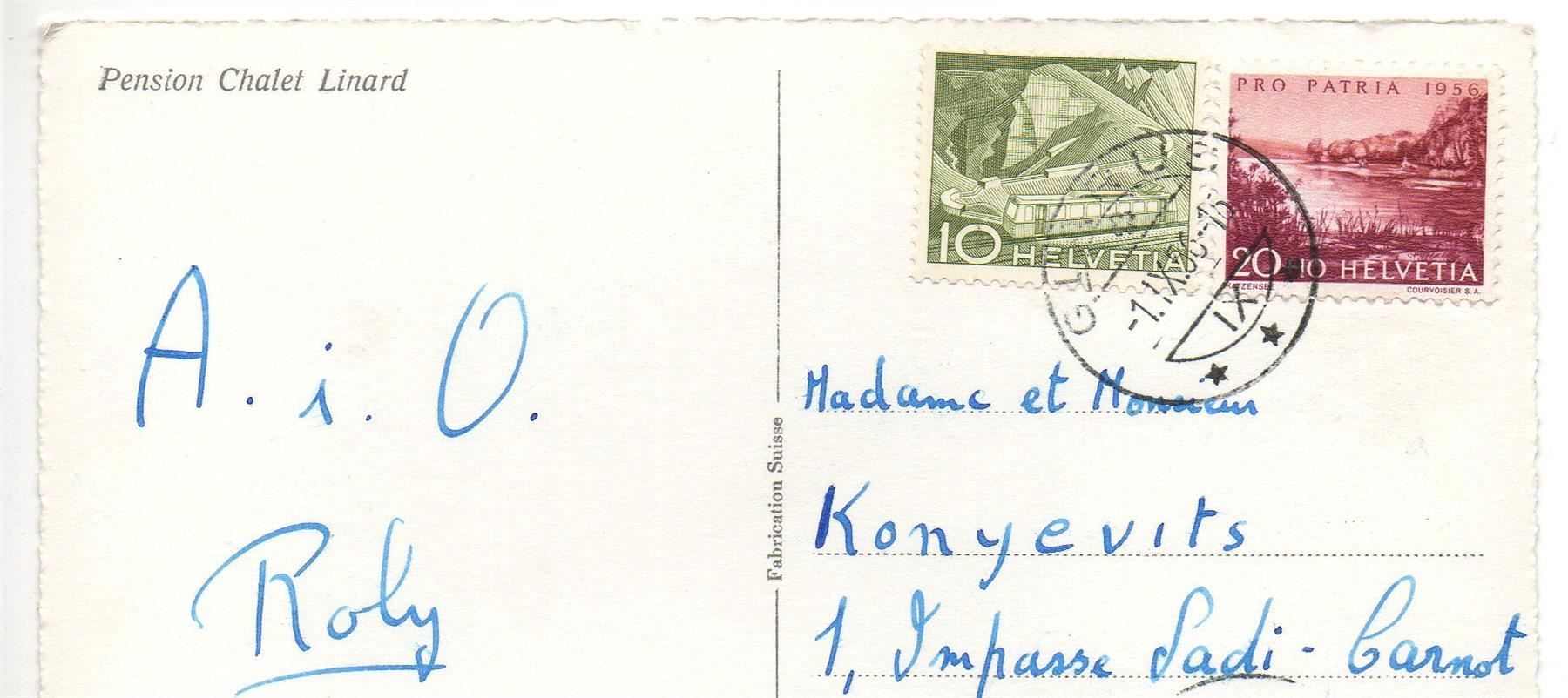 Cartoline postali: KLOSTERS Pension Chalet Linard – Usato da Jona venduto da philajona 1