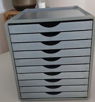 Praktischer Schubladencontainer, graublau, Top Zustand!