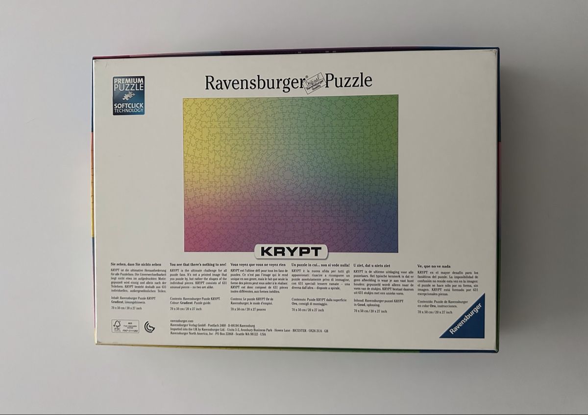 Ravensburger Puzzle: Ravensburger Krypt Puzzle Regenbogen – Nuovo (secondo la descrizione) da Glattbrugg venduto da sab_989l 1