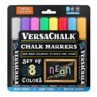 VersaChalk - Neon Flüssigkreide Marker 8er Set mit 5 mm