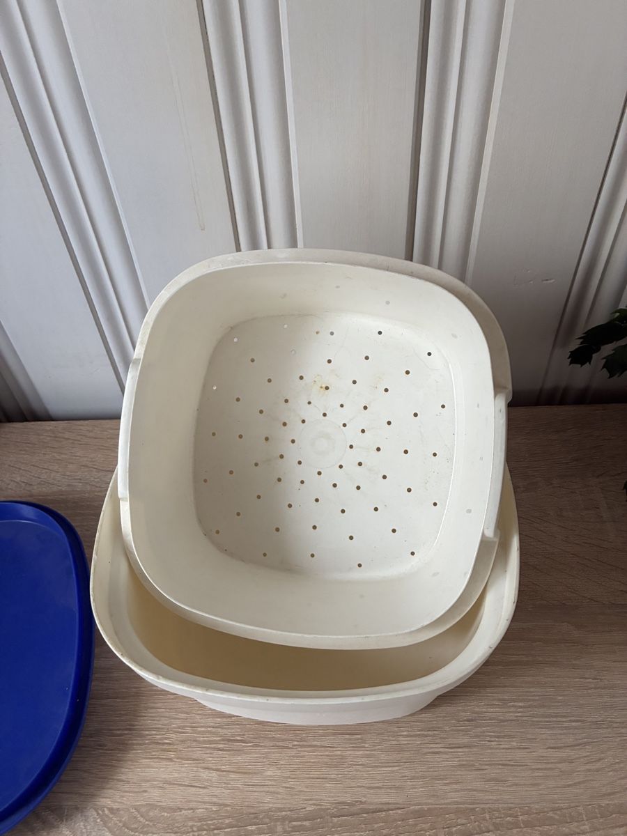 Tupperware Altro in Decorazioni & Accessori: Boîte à salade Tupperware blanc bleu état correct – Usato da Beuson (Nendaz) venduto da Pinkfloyd71 2