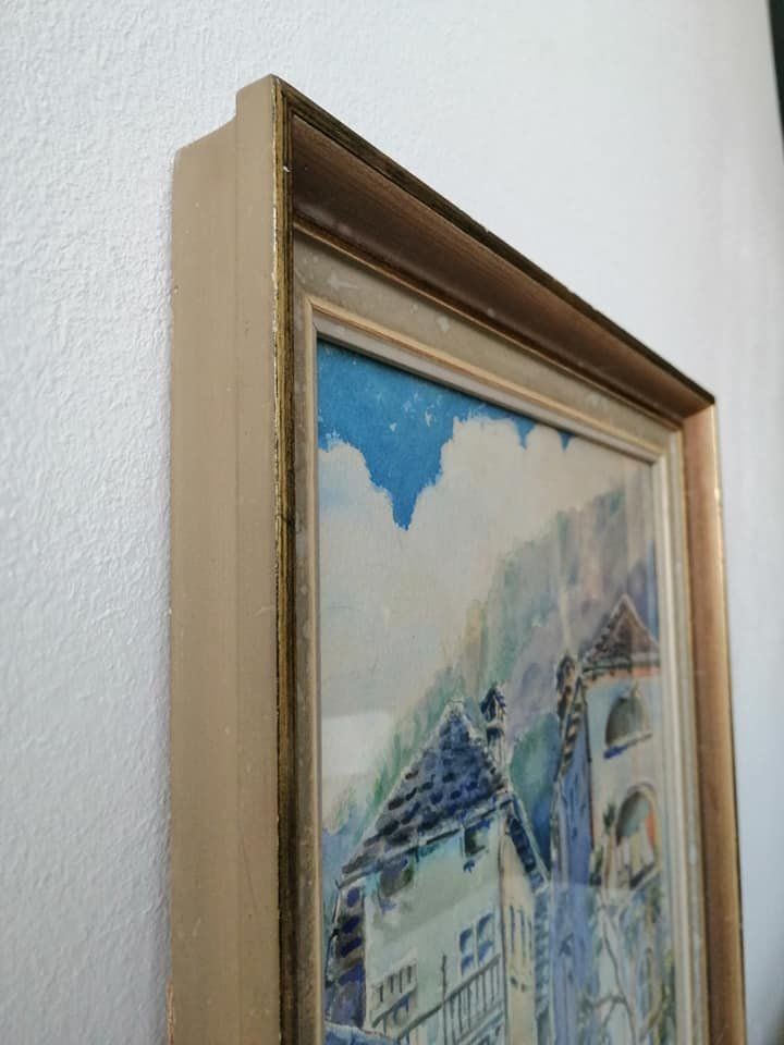 Dipinti: Aquarellbild "Gasse" Signiert. – Usato da Ostermundigen venduto da LorisHome 1