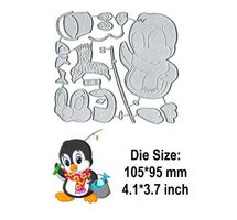 Neues Stanzschablonen-Set Pinguin am Fischen