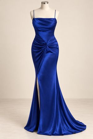 Elegantes Abendkleid Königsblau, Grösse 38/40 vom Designer