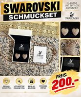 Swarovski Original verpackt Herzkette und Herzohranhänger