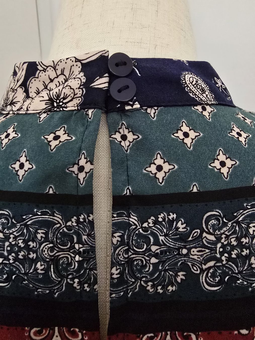 Camicette: Linea Tesini Boho Patchwork Bluse S 36 – Mehrfarbig Paisley – Nuovo (secondo la descrizione) da Tecknau venduto da Leni_SecondLove 6