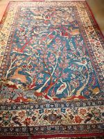 🤩TRAUMHAFTER PERSERTEPPICH BLAU MIT TIERMUSTER