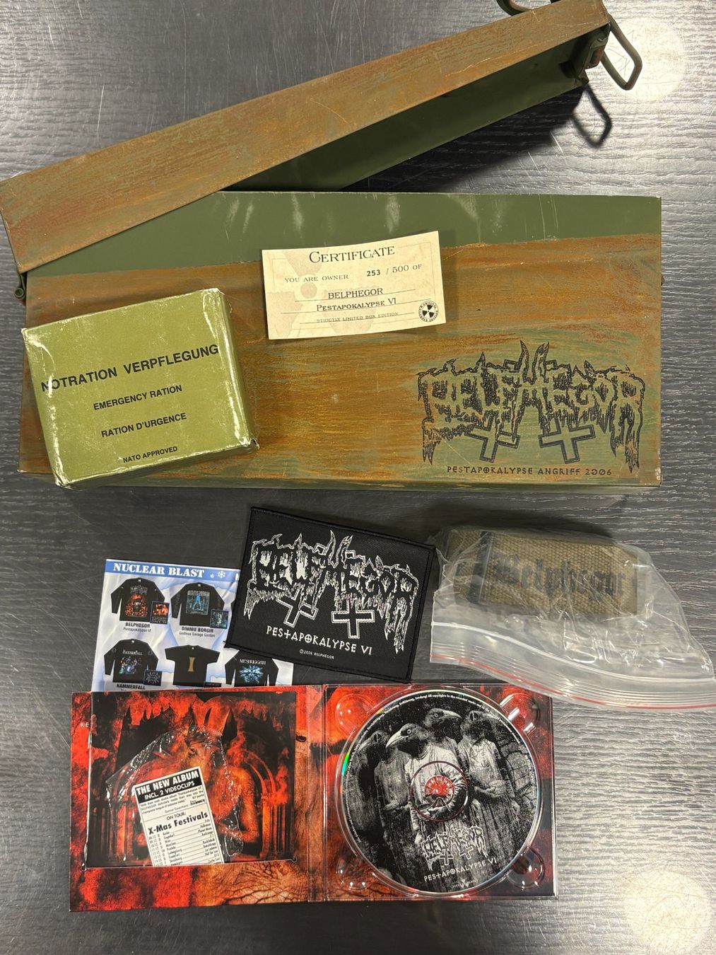 CD: BELPHEGOR Pestapokalypse VI Box-Set Munitionskiste Black – Usato da Wiedlisbach venduto da Andrisa