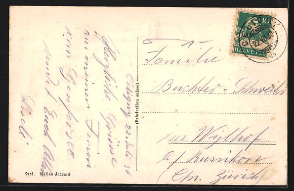 Cartoline postali: AK Céligny, Belle Ferme, La Cour, 1930 – Usato da Berlin venduto da bartko-reher 1