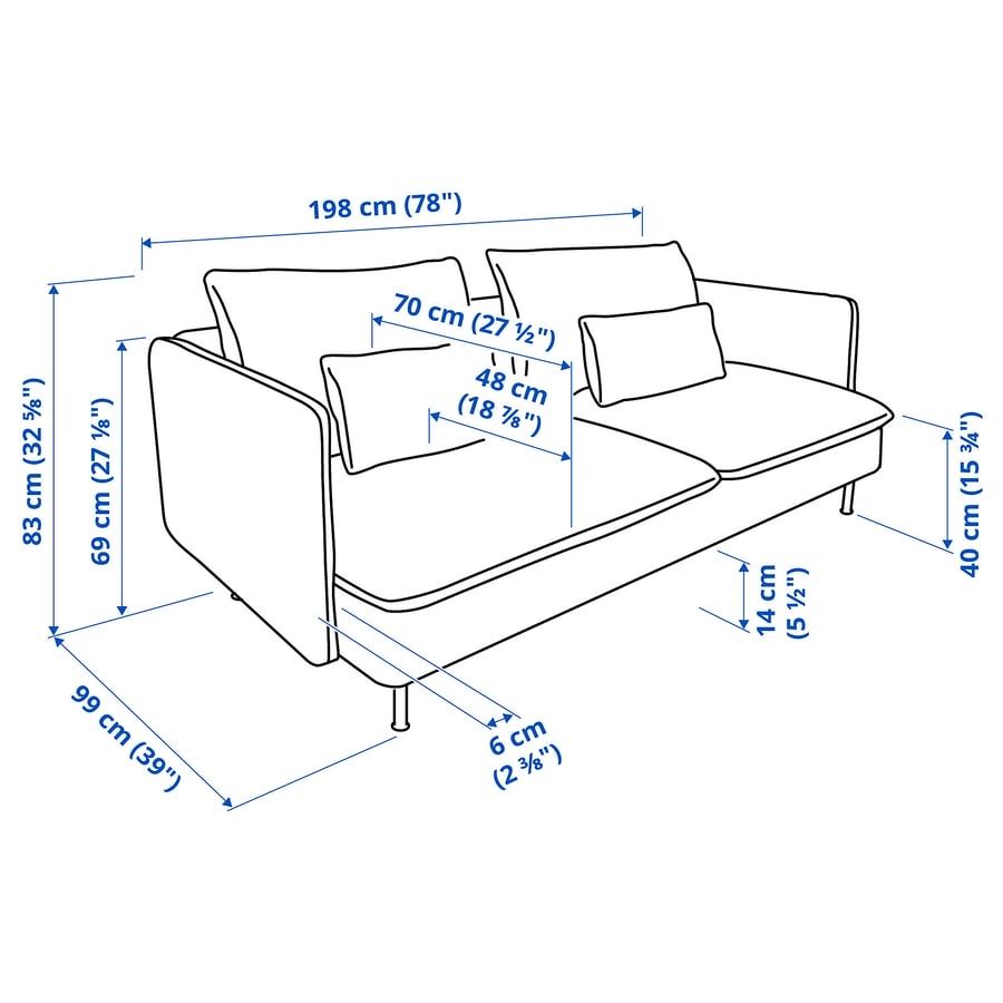 Divani: Sofa Ikea SÖDERHAMN beige 3-seater, Viarp beige – Usato da Zürich venduto da sho_9z5j 7