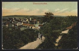 Diessenhofen, Paar wandert zum Berg, Bli