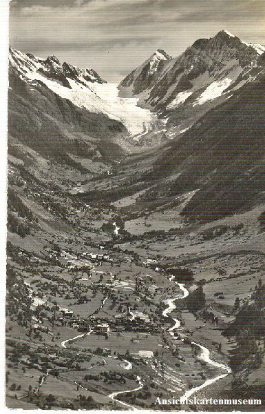 Cartoline postali: Lötschental - Langgletscher Kippel c1955 – Usato da Emmenbrücke venduto da teestube