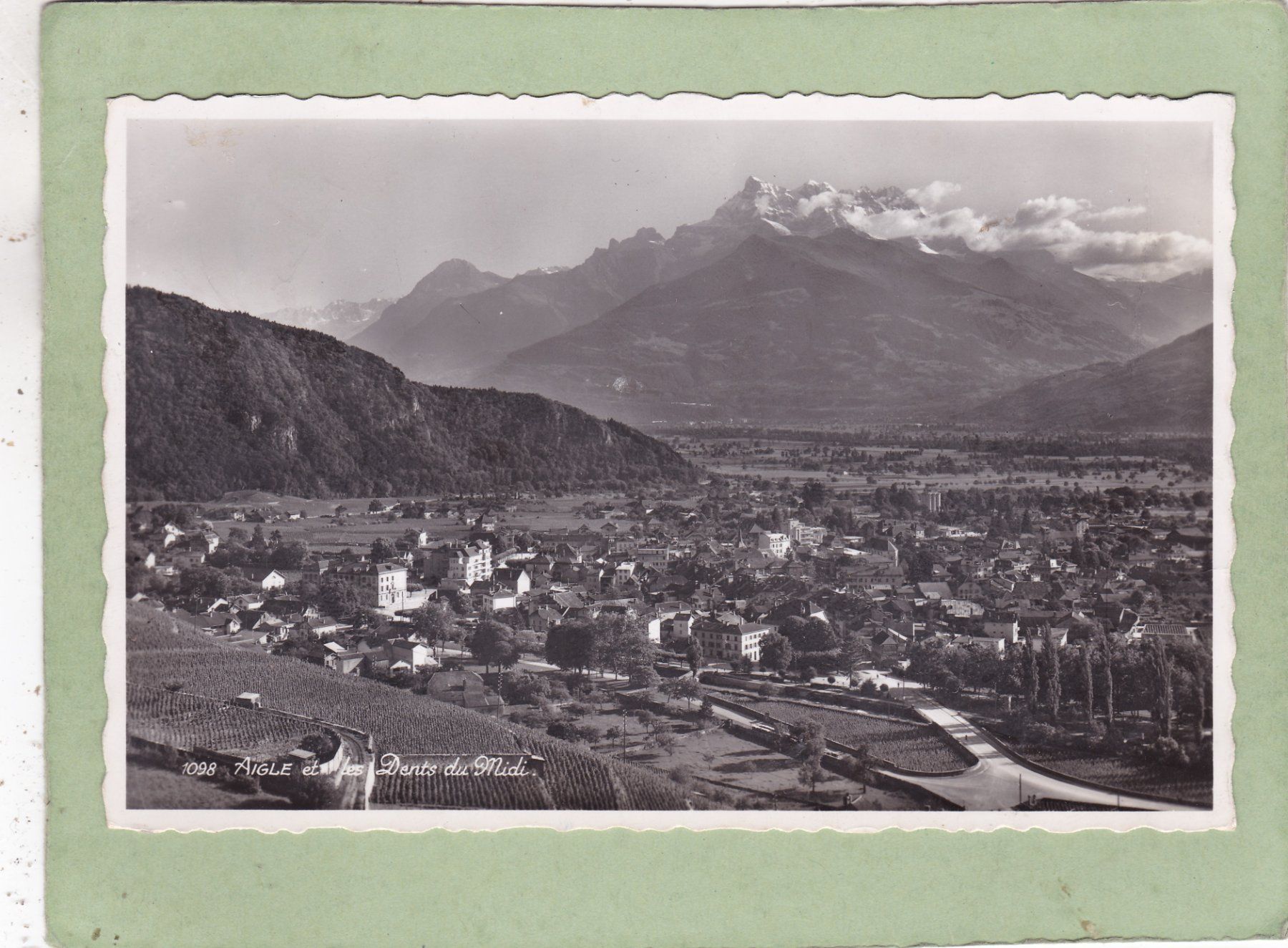 Ansichtskarten: Aigle et les Dents du Midi 1943 – Gebraucht aus Herisau von Lisegrat2008